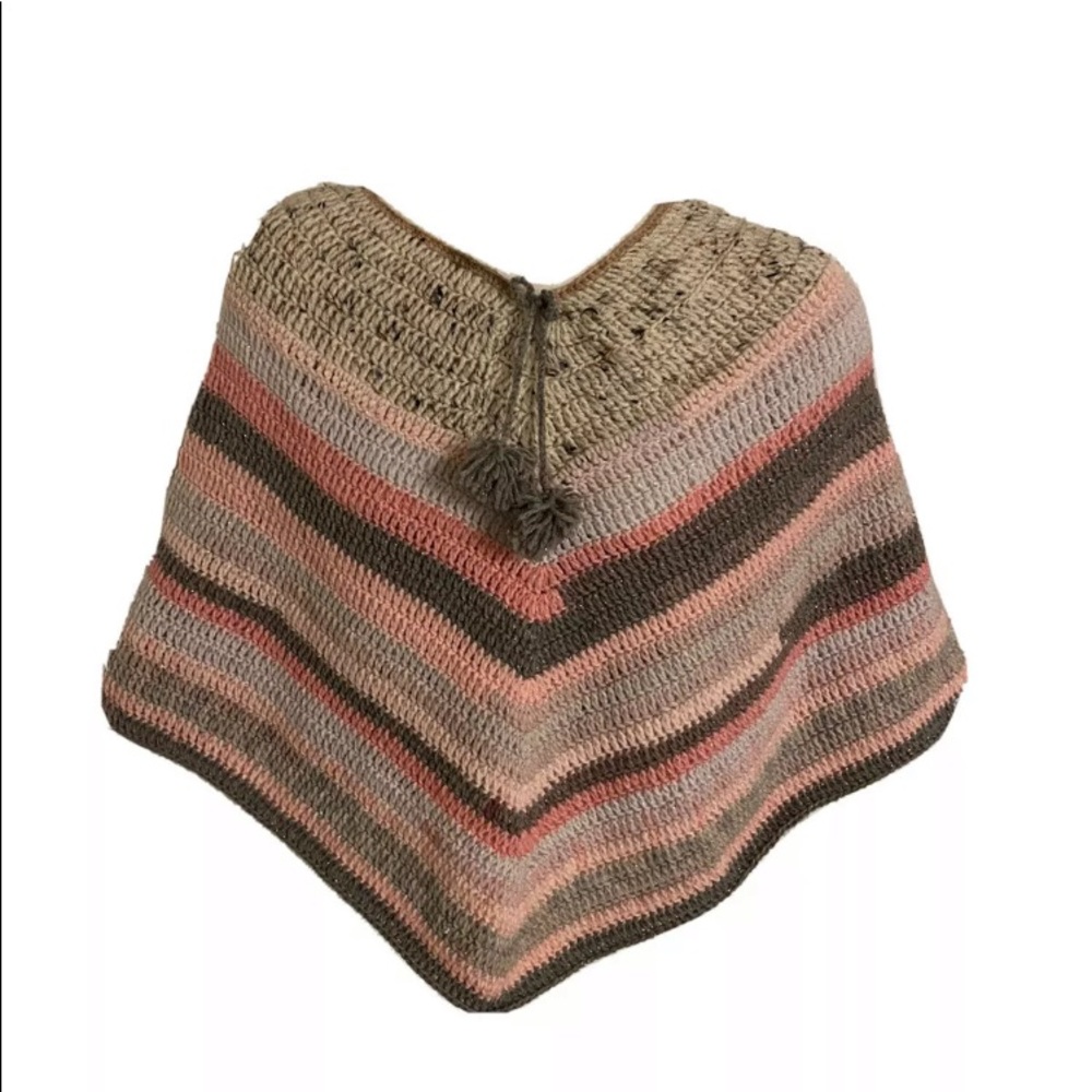- NEW Boho Crocheted handmade Poncho NWT